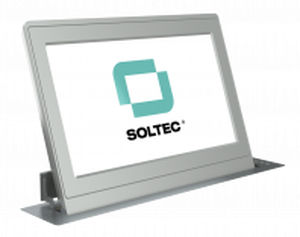 Écran tactile pour table de conférence - SRET215A-10 - SOLTEC S.L. - sur plan / motorisé / rétractable