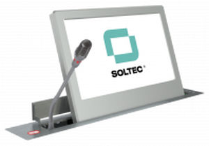 Écran tactile pour table de conférence - SRET185F-15 - SOLTEC S.L. - sur plan / motorisé / rétractable