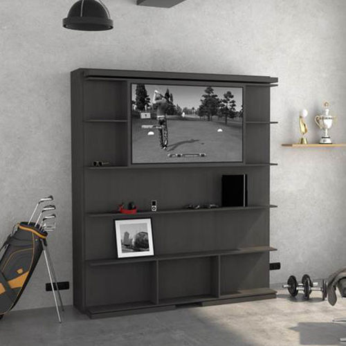 Ensemble TV mural contemporain - LMG - smqrt beds - en bois / en métal / avec étagères
