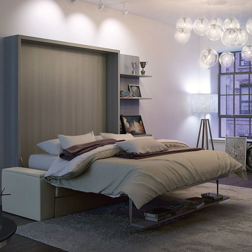 Lit escamotable - GHOST BASIC - smqrt beds - double / contemporain / avec base de rangement