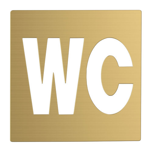 Pictogramme de porte à porte - A885-L - Duten - en acier inoxydable / à coller / pour sanitaire