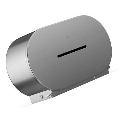 Distributeur de papier toilette mural - H150 - Duten - en acier inoxydable / pour 2 rouleaux / brossé