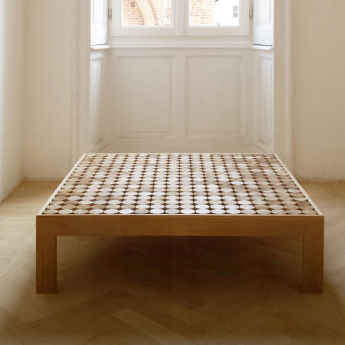 Table basse contemporaine - SOFIA - mg12 - en bois / avec piètement en bois / carrée