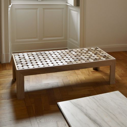 Banc contemporain - Sofia  - mg12 - en bois massif / en chêne naturel / sans dossier