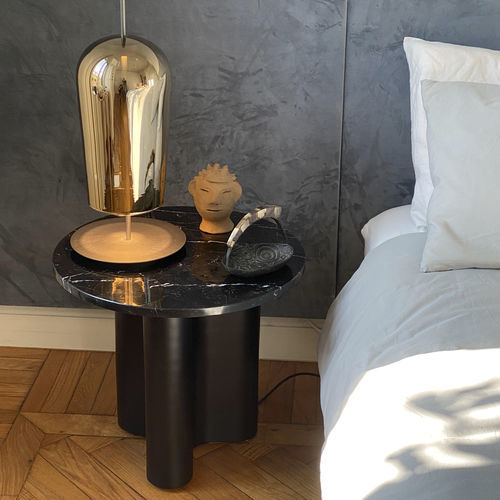 Table d'appoint contemporaine - GIORGINA - mg12 - en bois laqué / en marbre / en pierre naturelle