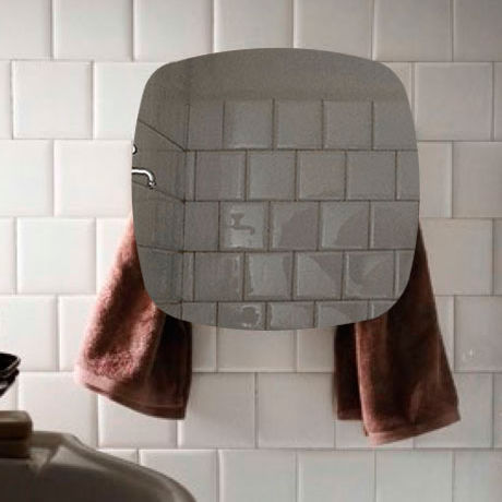 Sèche-serviettes miroir - SQUARE - mg12 - électrique / 0...500 w / contemporain