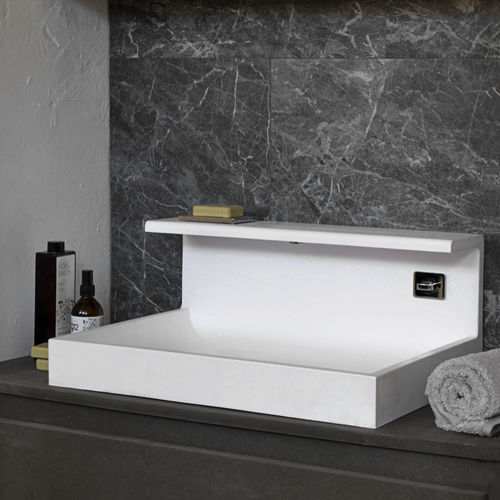 Vasque à poser - JP SOLID SURFACE - mg12 - en Solid Surface / avec mitigeur / fait main