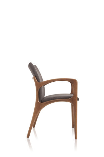 Chaise contemporaine - DINNA - SOLLOS - en bois / tapissée / résidentielle
