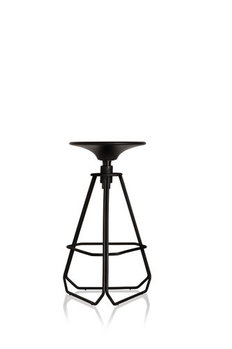 Tabouret de bar contemporain - PHILIPS - SOLLOS - en bois / avec piètement en métal / noir