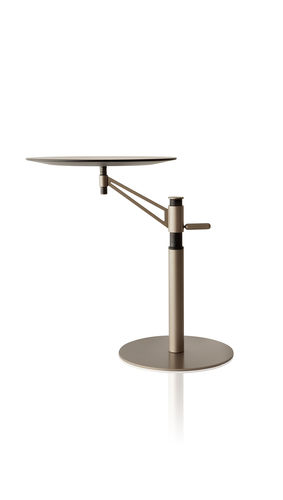 Table d'appoint contemporaine - LONDON - SOLLOS - en bois / en acier / ronde