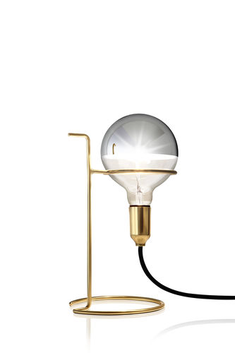 Lampe de table - ALBERT - SOLLOS - en métal chromé / en laiton / contemporaine