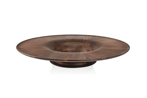 Table basse design original - TWIST - SOLLOS - en bois / ovale / résidentielle