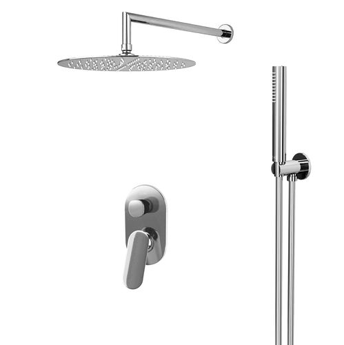 Set de douche encastrable au mur - R360.SS.5C - ZeVa - contemporain / avec douche à main / avec pommeau fixe