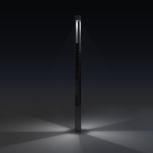 Lampadaire urbain - The solar range - contemporain / en acier inoxydable / solaire
