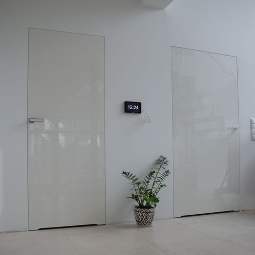 Porte d'intérieur - ACRYLIC - ZEROMUR Perfect Doors - en aluminium / battante / vitrée