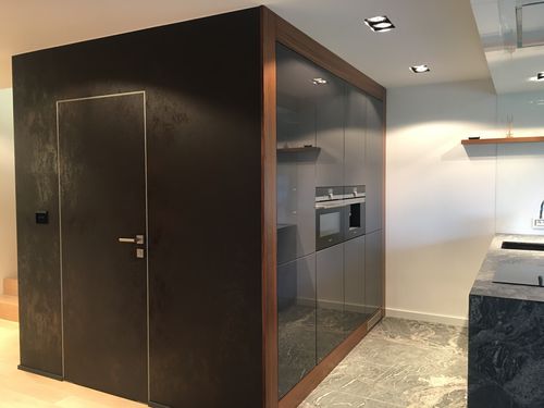 Porte d'intérieur - TILES - ZEROMUR Perfect Doors - en aluminium / battante / contemporaine