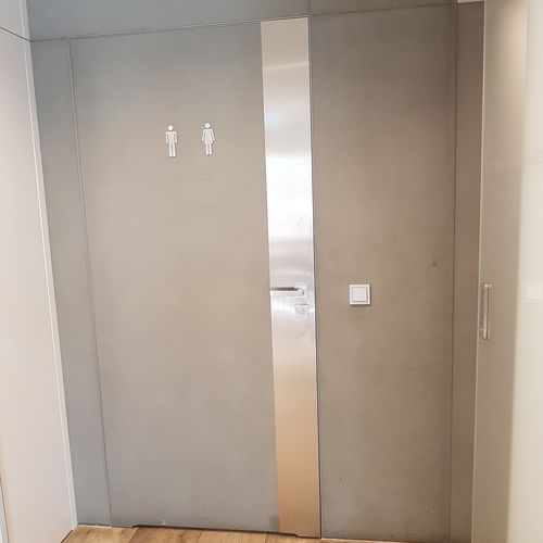 Porte d'intérieur - CONCRETE - ZEROMUR Perfect Doors - en aluminium / battante / contemporaine