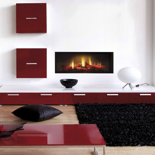 Foyer fermé électrique - OPTI-V SINGLE ELEKTROFEUER DIMPLEX - Attika Feuer AG - à 1 face / en acier