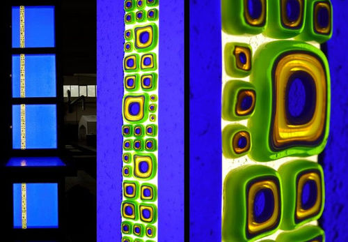 Panneau décoratif mural - E-59 - D.I. Più srl - ANDRETTO DESIGN - rétroéclairé / en verre de Murano / brillant