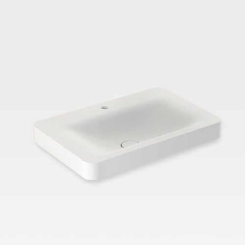 Vasque suspendue - A3270C8910 - Armani / Roca - en porcelaine / avec mitigeur / rectangulaire