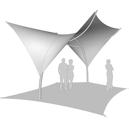 Voile d'ombrage professionnelle - SUNFLARE™ - TENSILE SHADE PRODUCTS - polygonale / en tissu