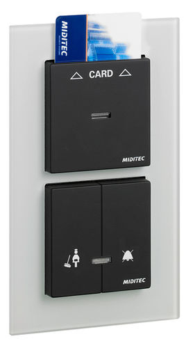 Interrupteur à carte - MIDITEC - encastré / double / contemporain