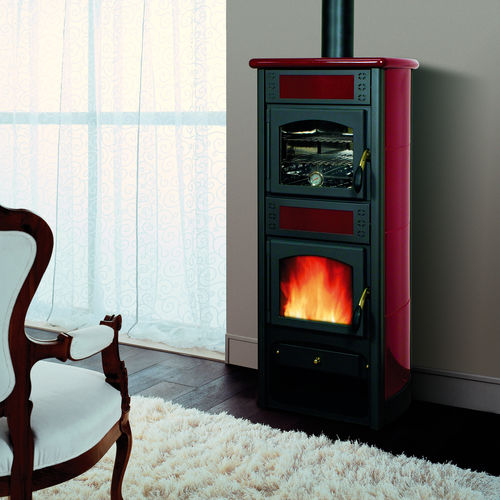 Poêle à bois - ROSY  - KARMEK ONE SRL - contemporain / en métal / avec four