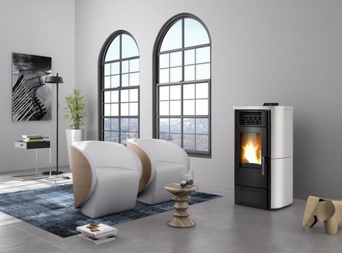 Poêle à granulés - VALENCIA   - KARMEK ONE SRL - contemporain / en céramique