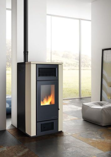 Poêle à granulés - FIRENZE ACCIAIO  - KARMEK ONE SRL - contemporain / en métal