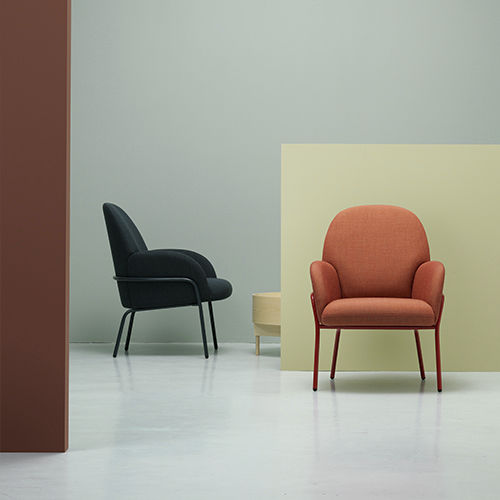 Fauteuil design scandinave - SLING - Fogia - en tissu / en hêtre / en contreplaqué moulé