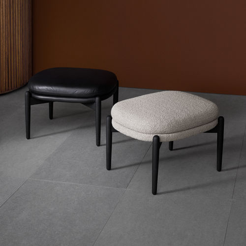 Repose-pied contemporain - EMBODY - Fogia - en tissu / en cuir / en chêne