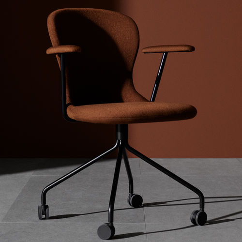 Chaise contemporaine - MYKO - Fogia - d'intérieur / en tissu / en cuir