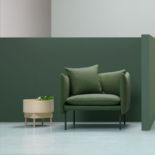 Fauteuil visiteur classique - TIKI - Fogia - en cuir / en tissu / en hêtre