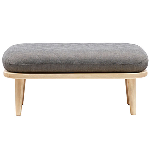 Ottoman classique - RISE - Fogia - en tissu / en frêne / avec coussin amovible