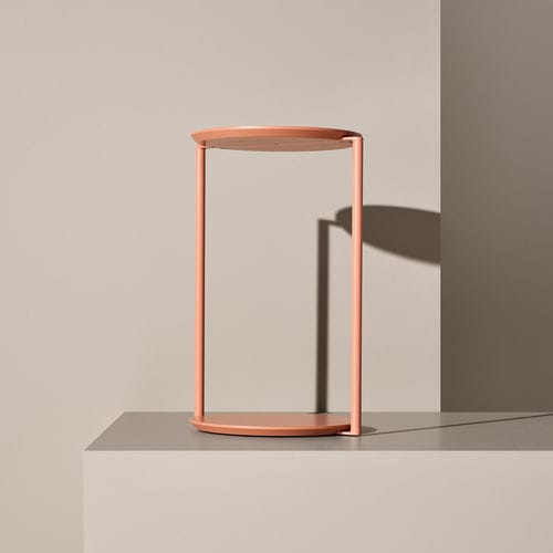 Table d'appoint contemporaine - GITO - Fogia - en MDF / avec piètement en métal / ronde