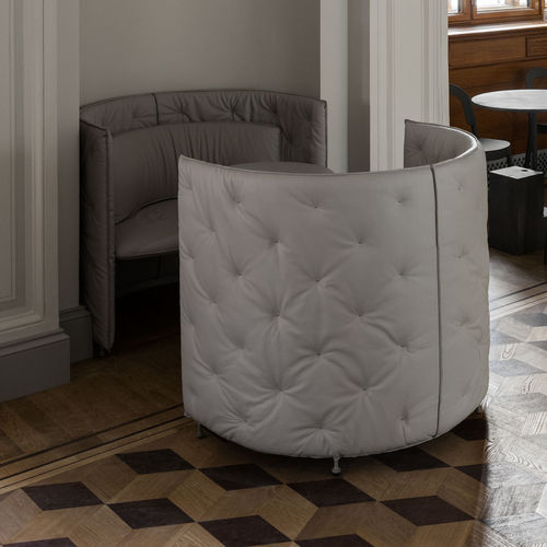 Canapé en arc de cercle - NICHE - Fogia - contemporain / en cuir / gris