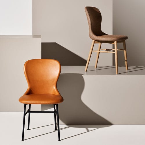 Chaise contemporaine - MYKO - Fogia - d'intérieur / en tissu / en cuir