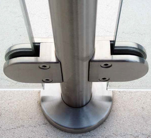 Pince à verre en inox - X21404800 - IAM Design - pour garde-corps / pour panneaux
