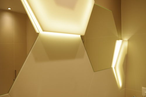 Applique murale contemporaine - V-korr Creative Surface - en Solid Surface / hexagonale / pour salle de bain