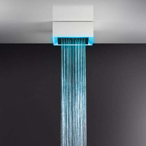 Pommeau de douche de plafond - 57307 - GESSI SPA - carré / pluie / avec chromothérapie