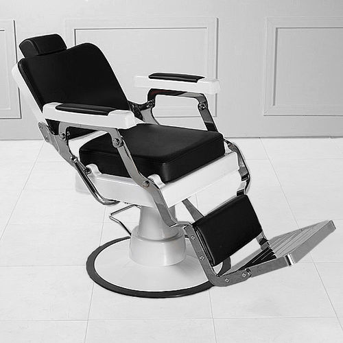 Fauteuil de coiffure vintage - RETRO - FEDERICO MARTINEZ FM - en cuir / avec repose-pieds / inclinable
