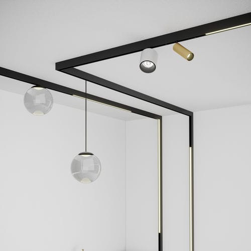 Éclairage sur rail à LED - XCLICK S - Arelux - sphérique / en fonte d'aluminium / en PMMA