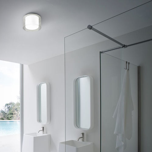 Plafonnier contemporain - NAJI - Redo Group - rond / en verre soufflé / en métal chromé