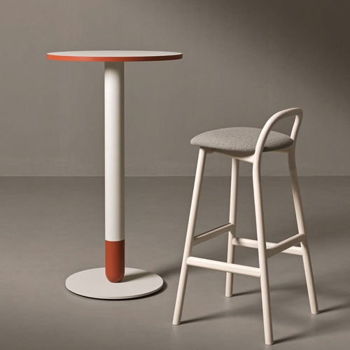 Table mange-debout contemporaine - CRAYON - Very Wood - en stratifié / en HPL / avec piètement en acier