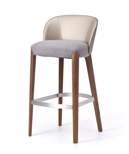 Chaise de bar contemporaine - BELLEVUE - Very Wood - d'intérieur / en bois / tapissée