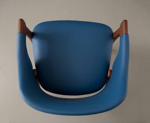 Chaise contemporaine - LODEN - Very Wood - en frêne / en tissu / en cuir