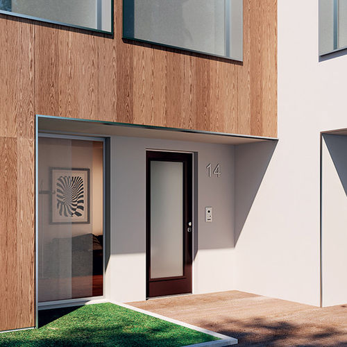 Porte d'entrée - Opentech  - Di.Bi. Porte Blindate - en acier galvanisé / battante / contemporaine