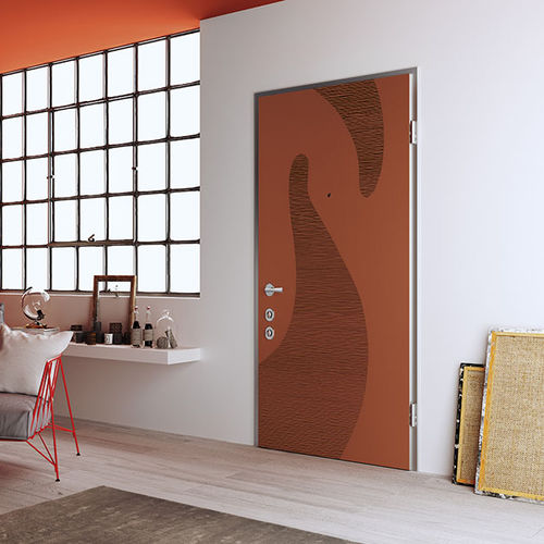 Porte d'entrée - Meccanya - Di.Bi. Porte Blindate - en acier galvanisé / battante / contemporaine