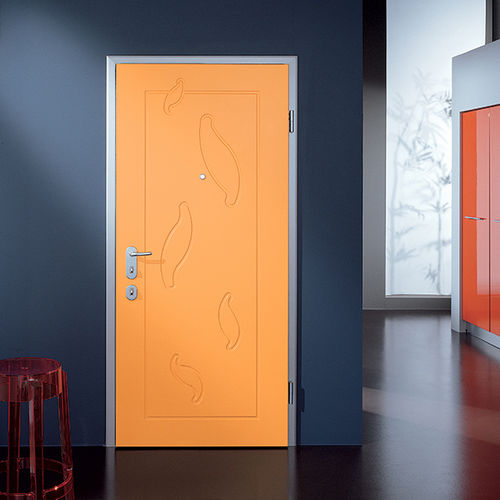 Porte d'entrée - JUNIOR - Di.Bi. Porte Blindate - en bois / battante / pleine