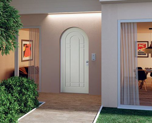 Panneau de porte en okoumé - Una Volta - Di.Bi. Porte Blindate - en bois massif / en polymère / en aluminium